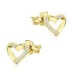 Lovely heart with CZ Silver Stud Earring STS-5141